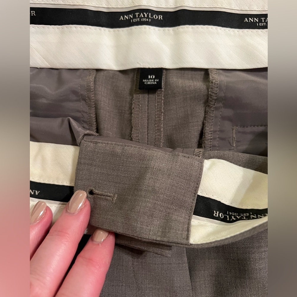 Ann Taylor Heather Brown NWOT Women's Trousers, Size 10 - Picture 8 of 8
